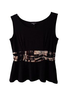 Women Perceptions New York Black Sleeveless Blouse- Size 16